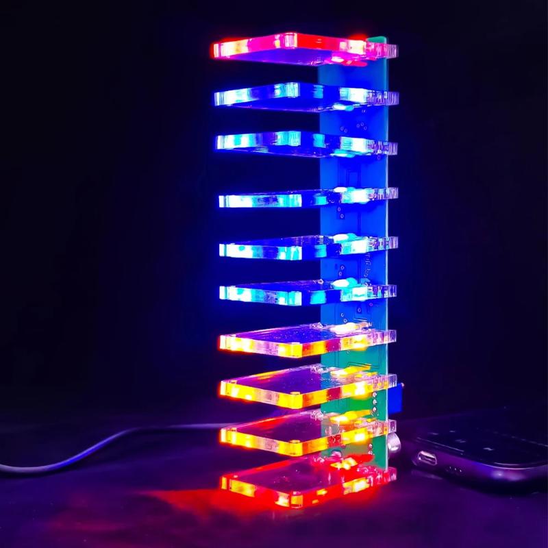 Diy Electronics Course - Sound Activated LED Music Spectrum Crystal
