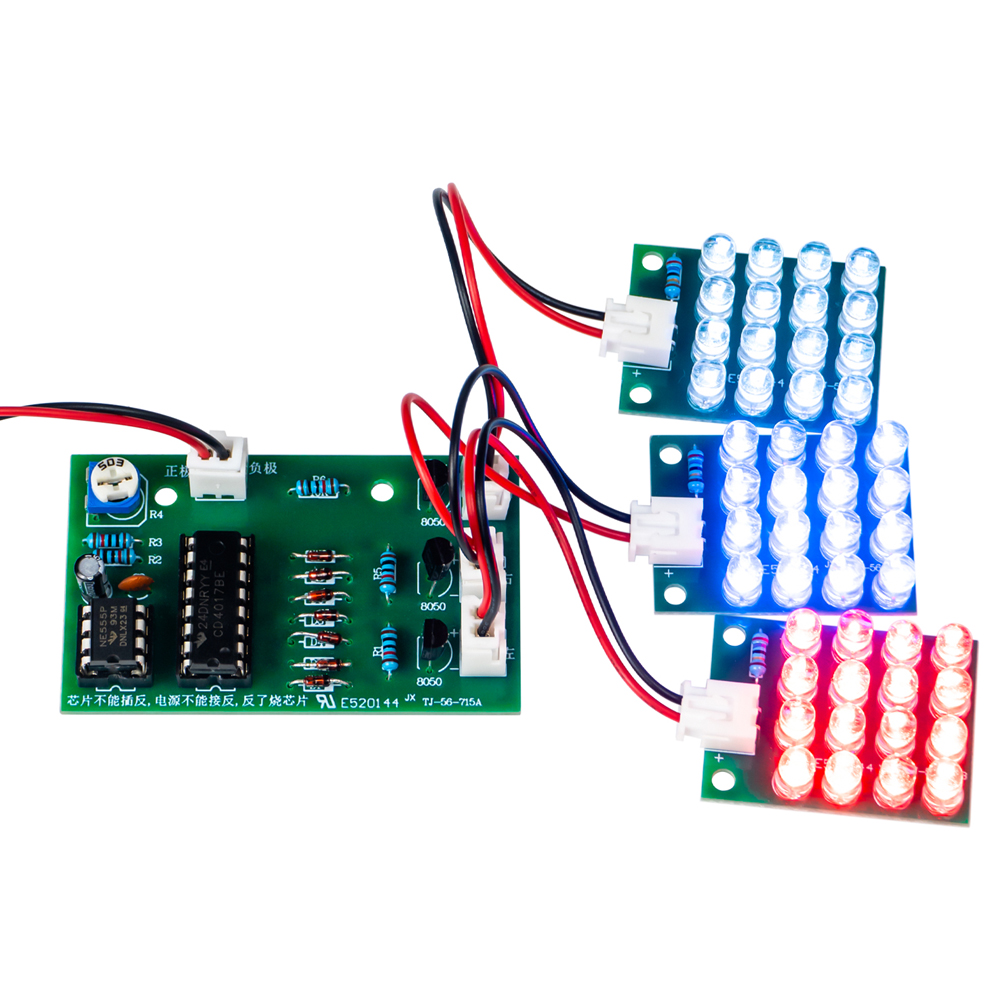 Diy Electronics News - DIY Electronic Kit LED Three-Color Flashing