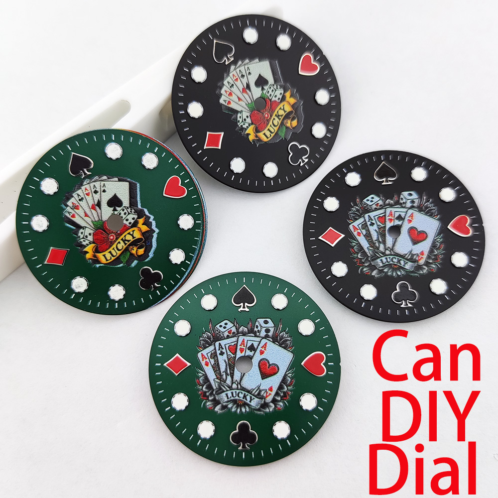 Diy Electronics Watch - NH35A Dial 28.5mm poker Laser print