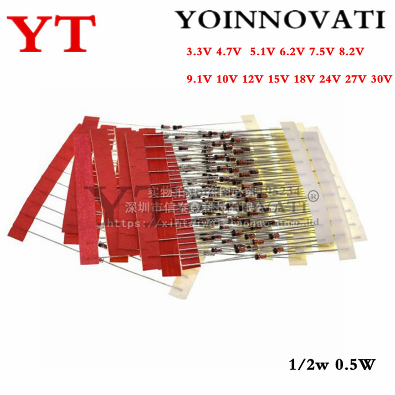 1/2w 0.5W Zener Diode 3.3-30V  - Best Diy Electronics Kits review and price