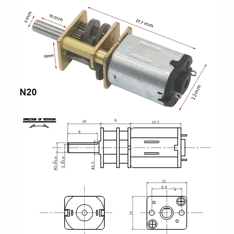 6V 12V 15-6000RPM GA12-N20 DC  - Diy Boat Electronics review and price