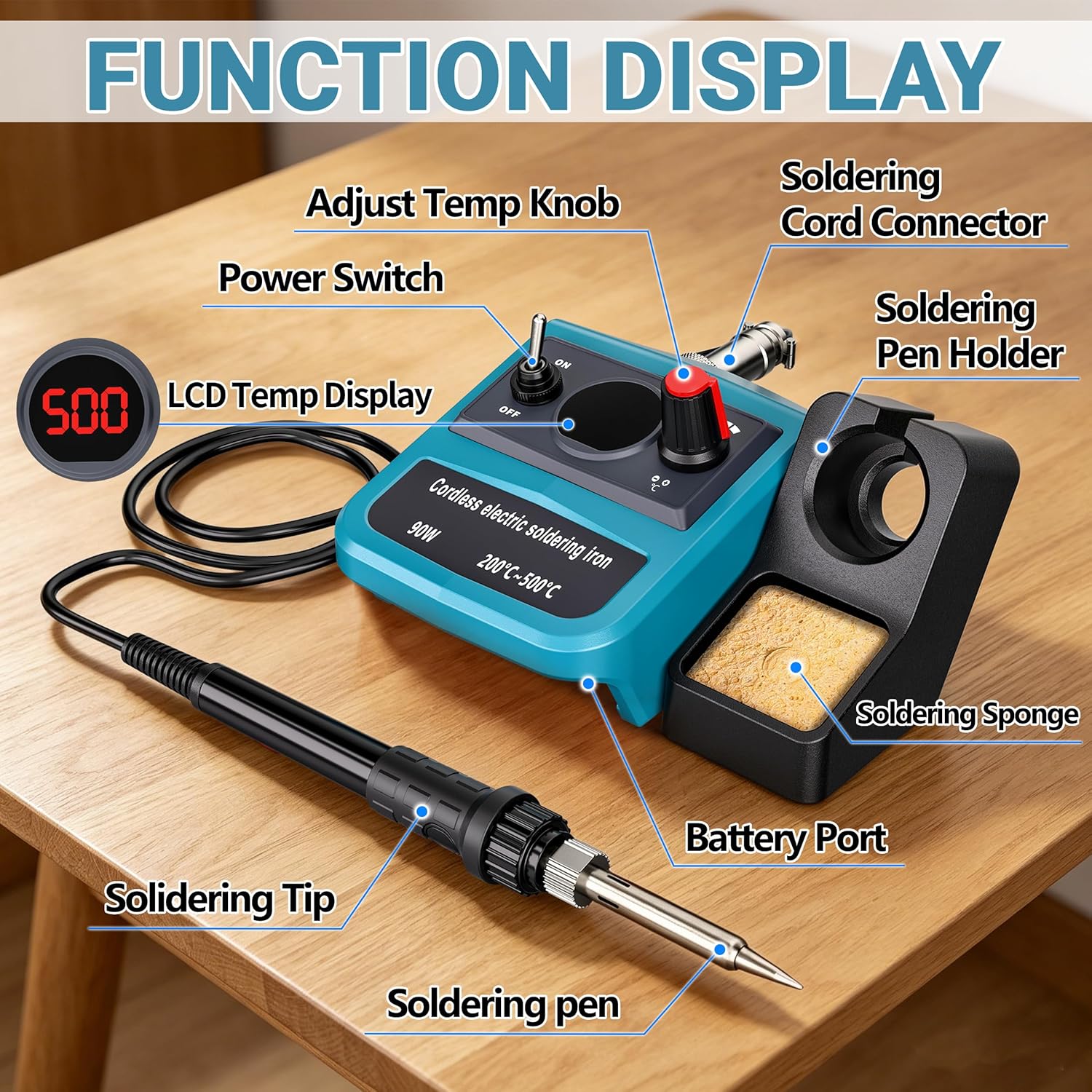 90W LED Digital Cordless Solde - Diy Electronics News review and price