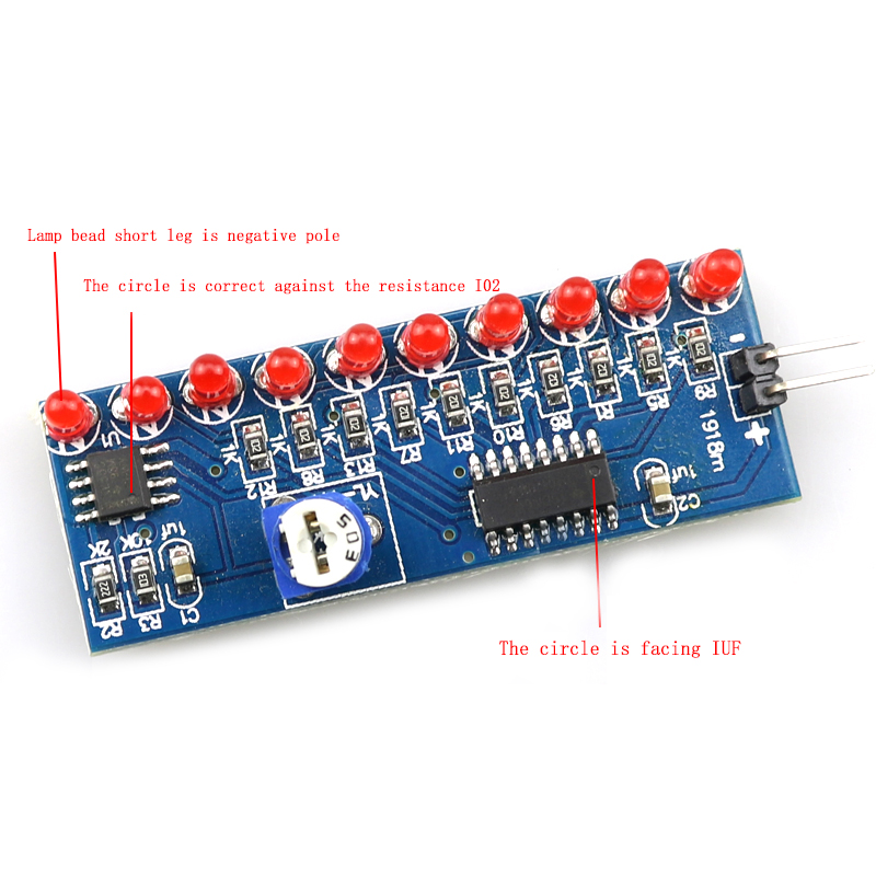 NE555+CD4017 Running LED Flow  - Diy Electronics News review and price